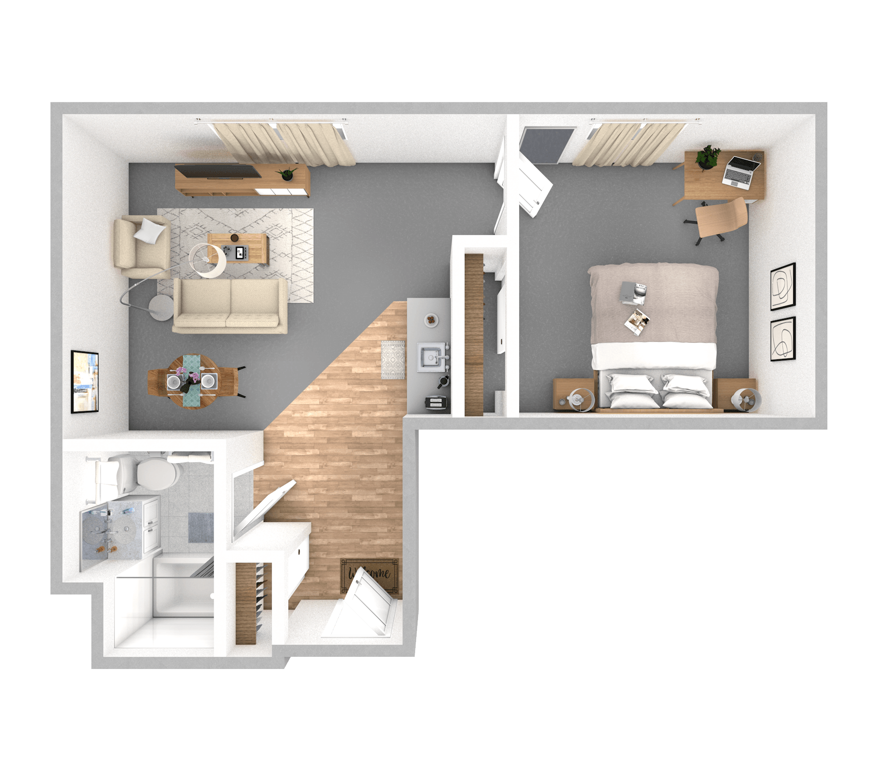 One Bedroom | One Bathroom